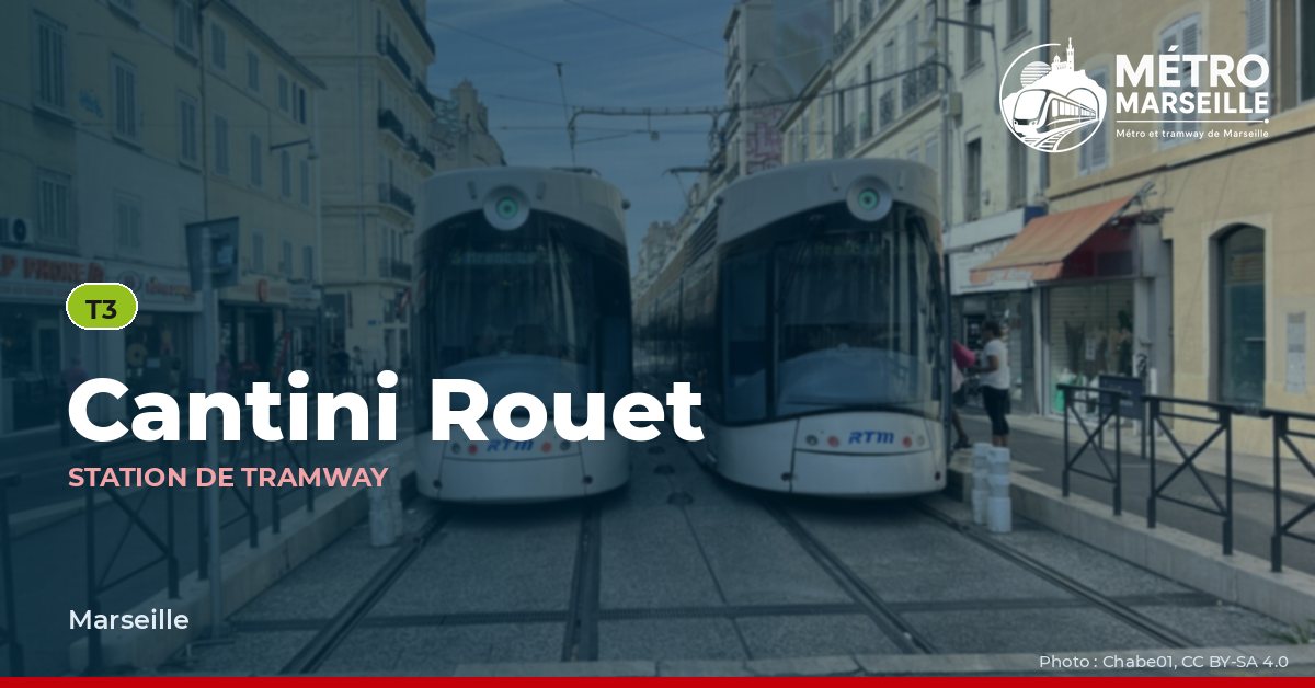 Station Cantini Rouet du métro et tramway de Marseille