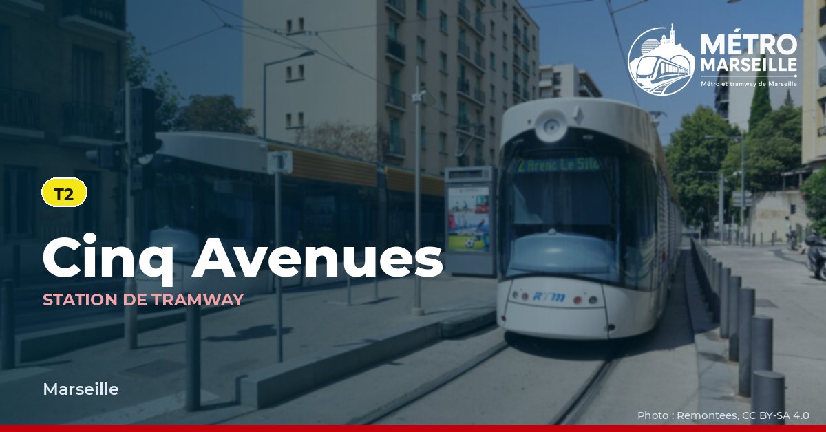 Station Cinq Avenues du métro et tramway de Marseille