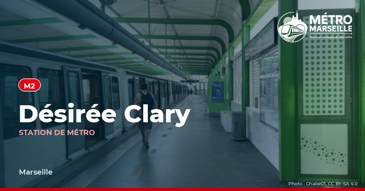 Station Desiree Clary du métro et tramway de Marseille