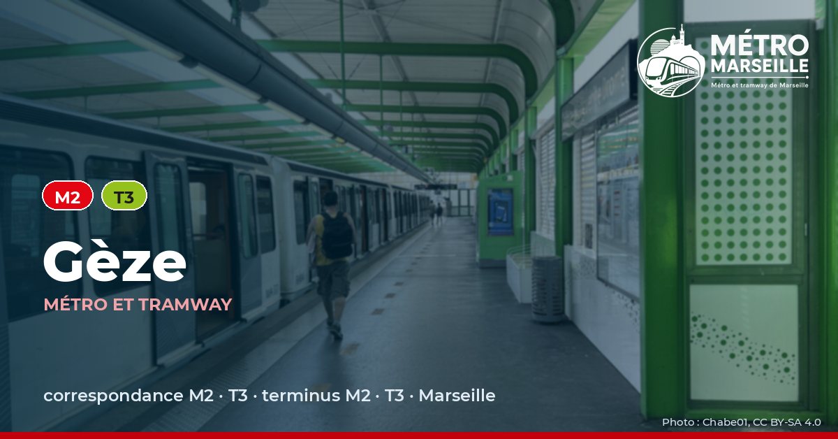 Station Geze du métro et tramway de Marseille