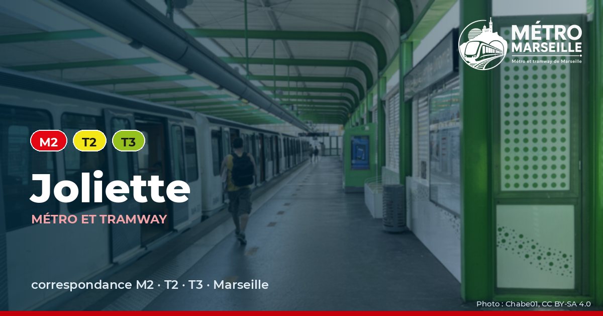 Station Joliette du métro et tramway de Marseille