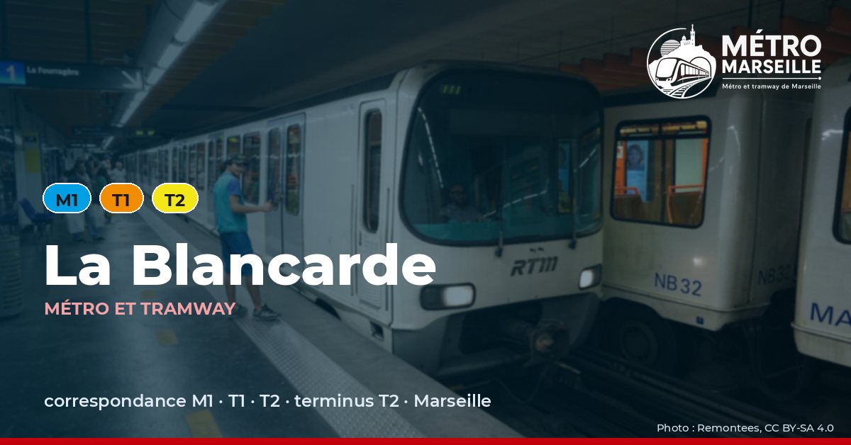 Station La Blancarde du métro et tramway de Marseille