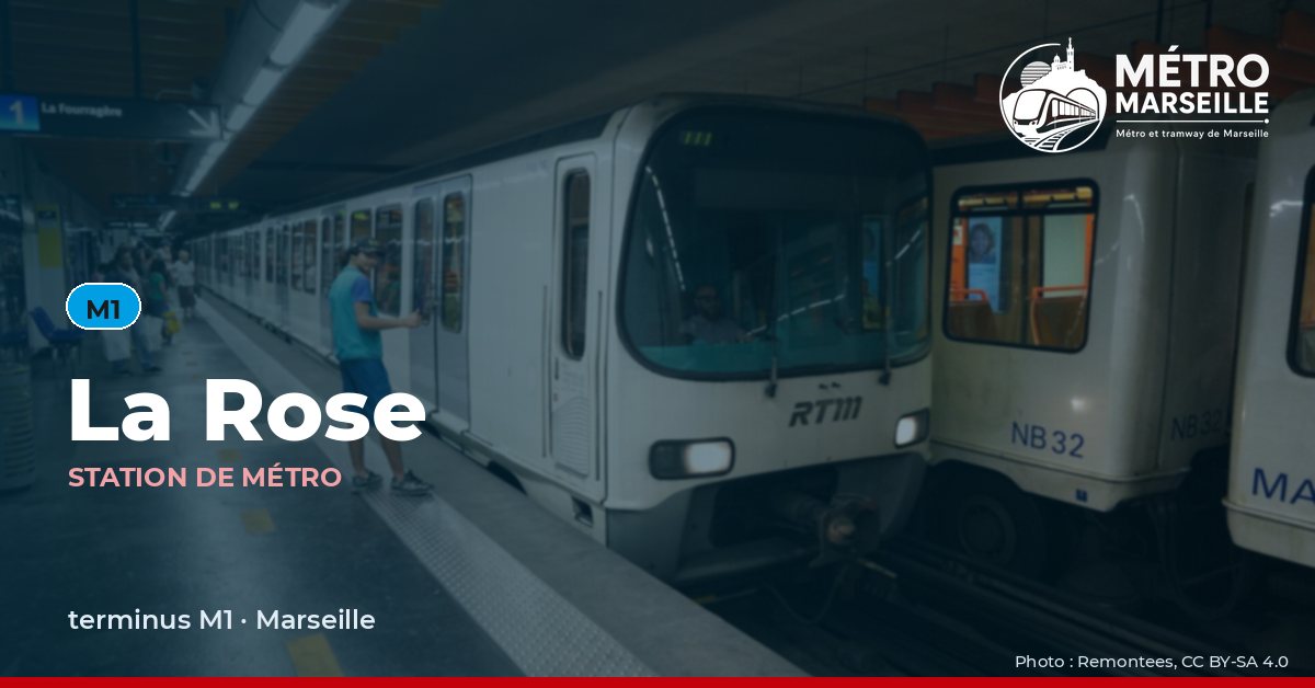Station La Rose du métro et tramway de Marseille