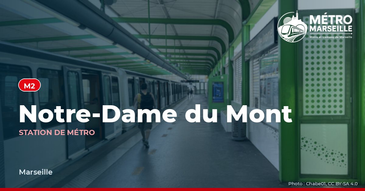 Station Notre Dame Du Mont du métro et tramway de Marseille