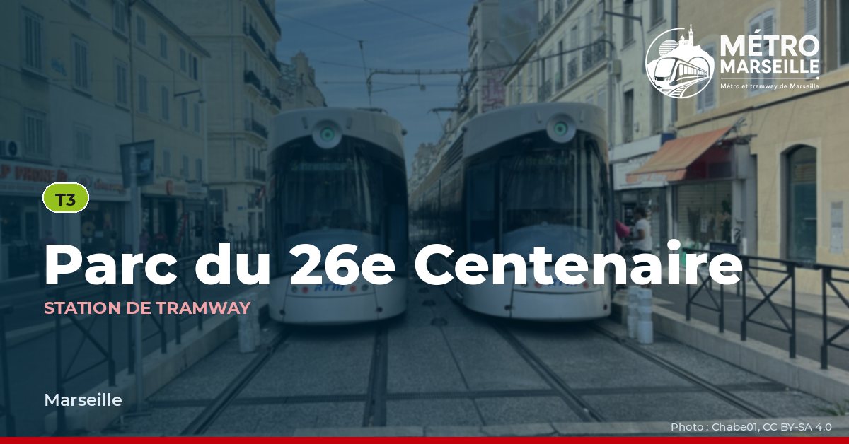 Station Parc Du 26E Centenaire du métro et tramway de Marseille