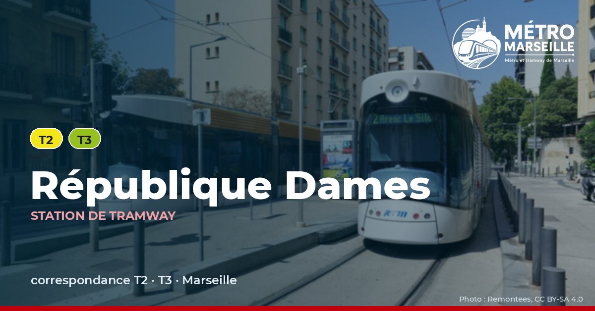 Station Republique Dames du métro et tramway de Marseille