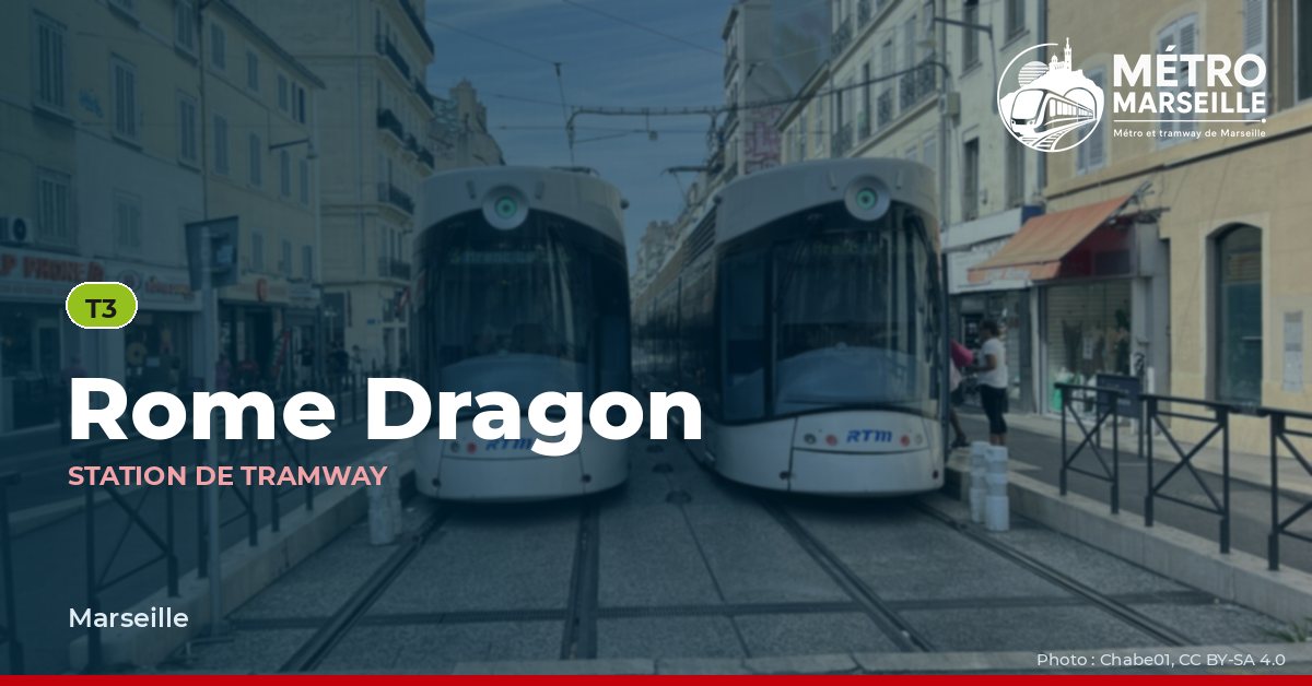 Station Rome Dragon du métro et tramway de Marseille