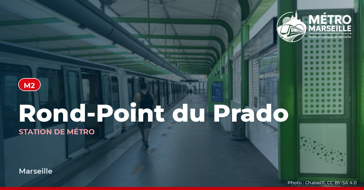 Station Rond Point Du Prado du métro et tramway de Marseille