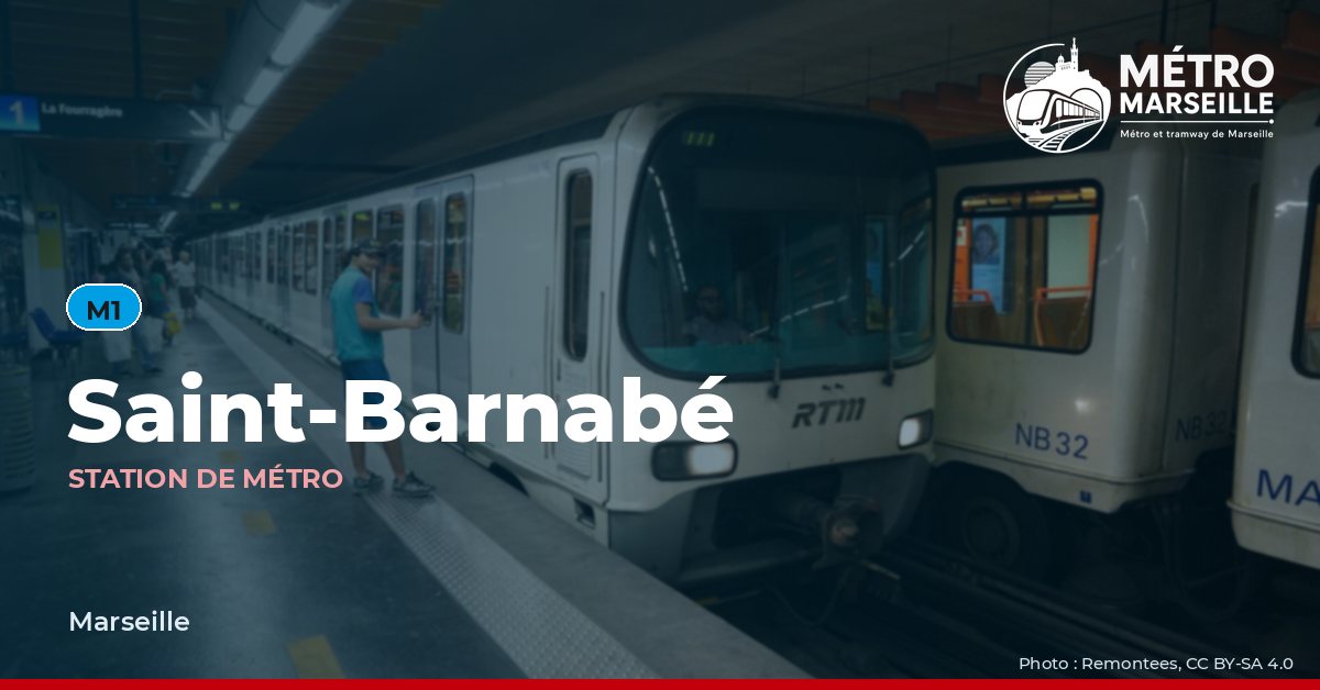 Station Saint Barnabe du métro et tramway de Marseille