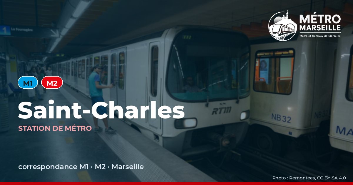 Station Saint Charles du métro et tramway de Marseille