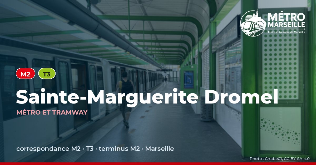 Station Sainte Marguerite Dromel du métro et tramway de Marseille