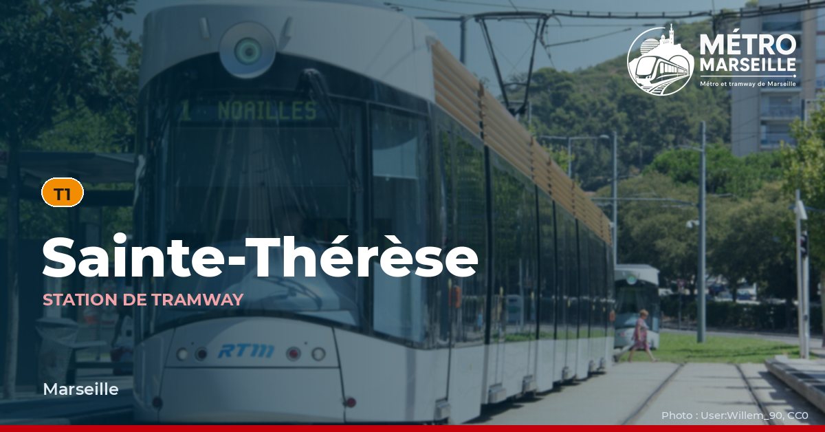 Station Sainte Therese du métro et tramway de Marseille